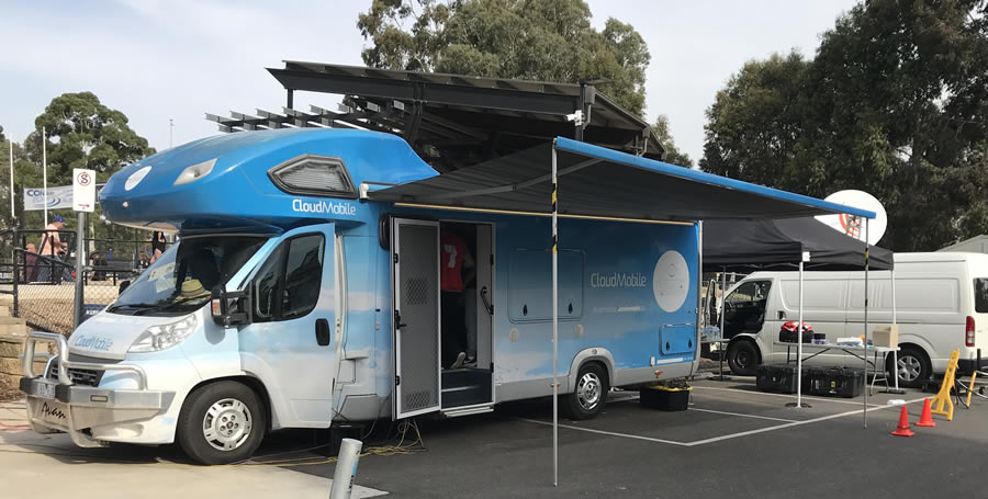Deakin outside broadcast OB van