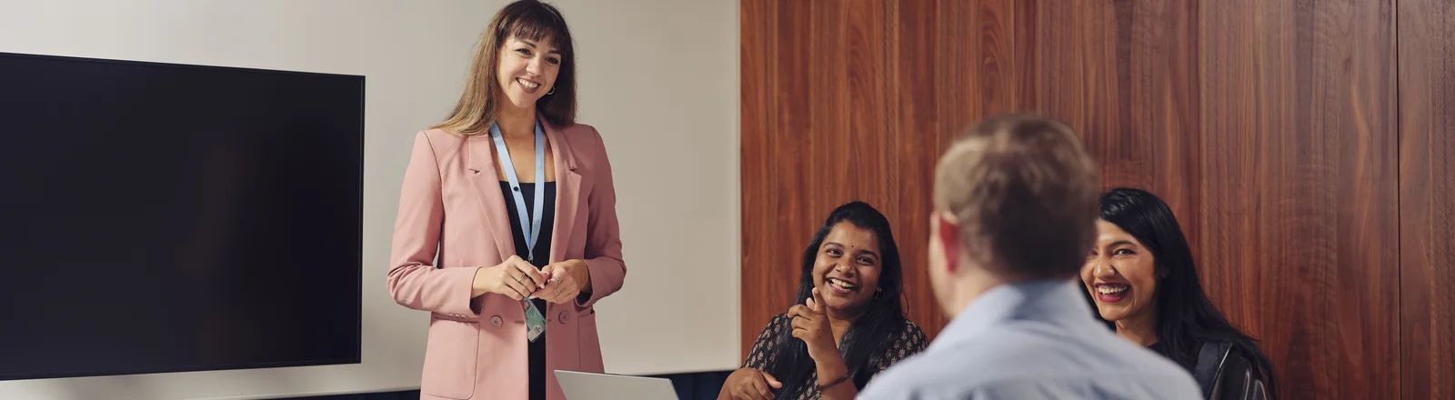 Deakin health students meeting in an office space.